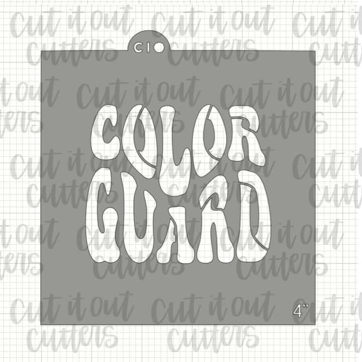 Retro Color Guard Cookie Stencil – Cut It Out Cutters
