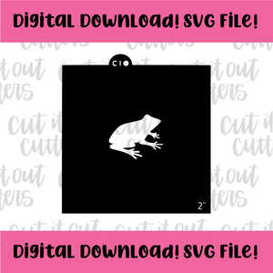 DIGITAL DOWNLOAD SVG File for 2" Single Frog Stencil