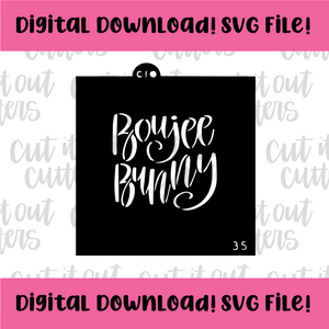 DIGITAL DOWNLOAD SVG File for 3.5" Boujee Bunny Stencil