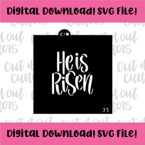 DIGITAL DOWNLOAD SVG File for 3.5" He is Risen - Easter Essentials Minis Stencil