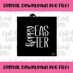 DIGITAL DOWNLOAD SVG File for 3.5" Hoppy Easter Mixup Stencil