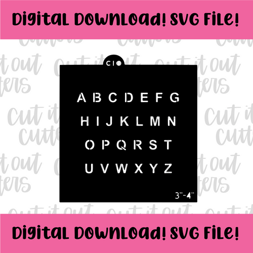 DIGITAL DOWNLOAD SVG File for Friendship Alphabet Stencil