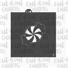 Load image into Gallery viewer, 2&quot;-4&quot; Peppermint from Snow Globe Stuffers Set - Cookie Stencil