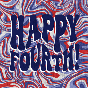 Trippy Happy 4th - 2" Square Tags - Digital Download