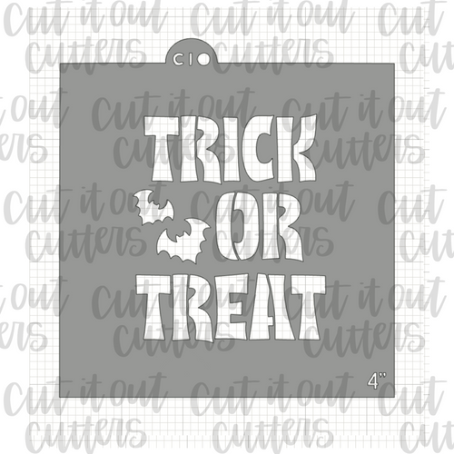 Spooky Trick or Treat Cookie Stencil