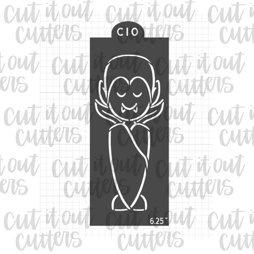 Sleeping Dracula Cookie Stencil