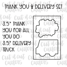 Load image into Gallery viewer, Thank You &amp; Delivery Cookie Cutter Set