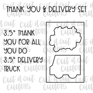 Thank You & Delivery Cookie Cutter Set