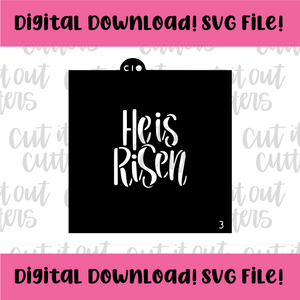 DIGITAL DOWNLOAD SVG File for 3" He is Risen - Easter Essentials Minis Stencil