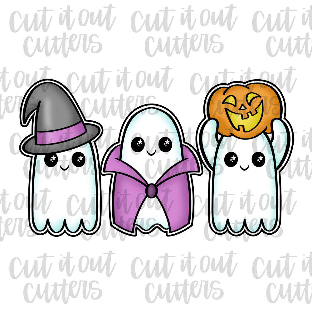 3 Ghost Friends Cookie Cutter Set