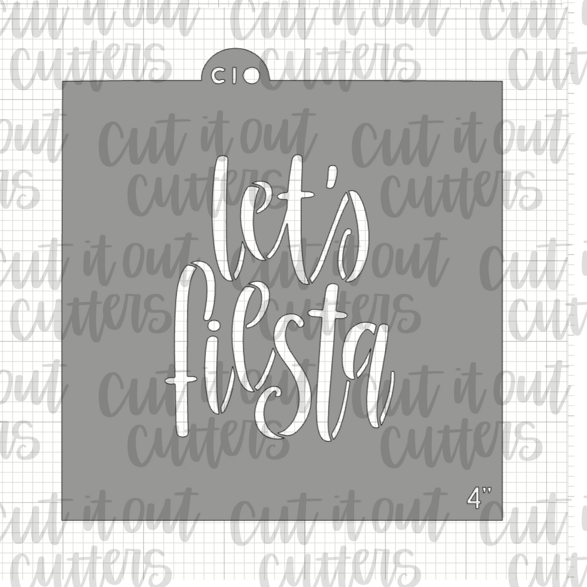 Let's Fiesta Cookie Stencil – Cut It Out Cutters Let's Fiesta Cookie Stencil – Cut It Out Cutters