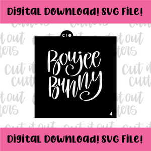 DIGITAL DOWNLOAD SVG File for 4" Boujee Bunny Stencil