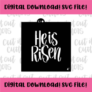 DIGITAL DOWNLOAD SVG File for 4" He is Risen - Easter Essentials Minis Stencil