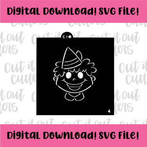 DIGITAL DOWNLOAD SVG File 4" PYO Smiling Elf Stencil