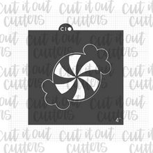 Load image into Gallery viewer, 2&quot;-4&quot; Peppermint from Snow Globe Stuffers Set - Cookie Stencil