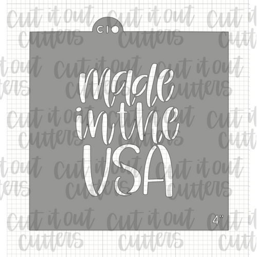 Made in the USA Cookie Stencil