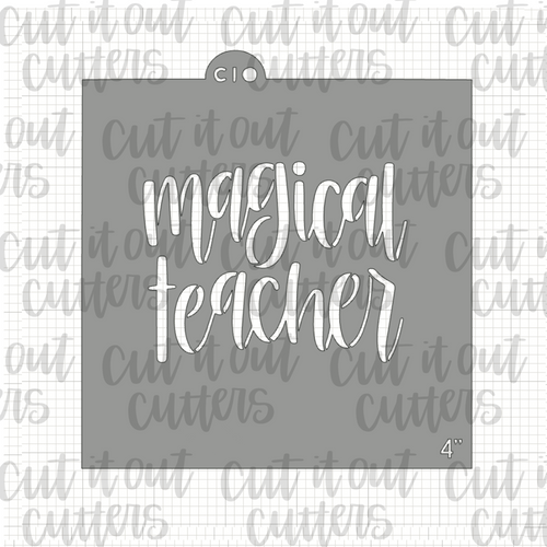 Magical Teacher Cookie Stencil