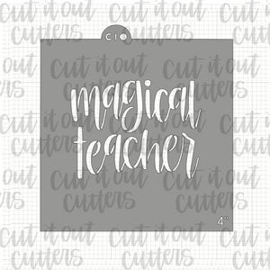 Magical Teacher Cookie Stencil