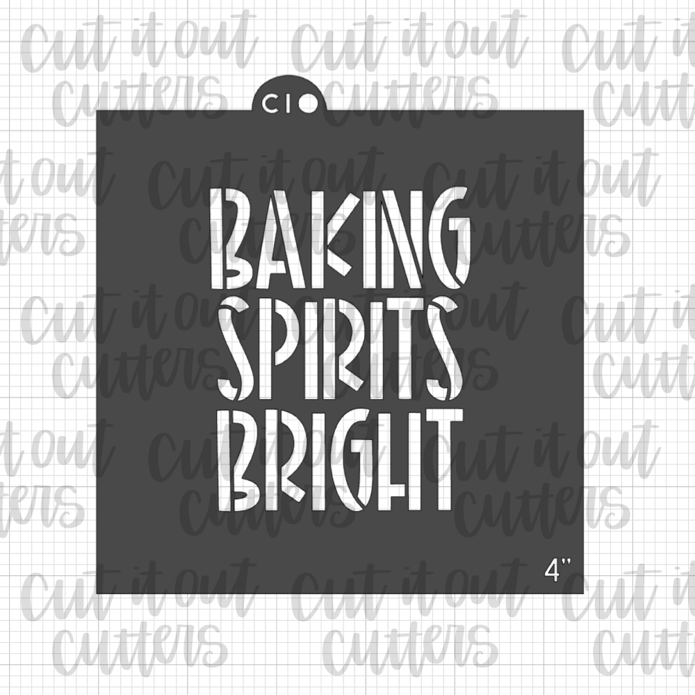 Colorful Baking Spirits Bright Cookie Stencil