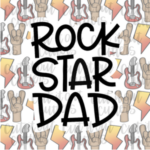 Faded Rockstar Dad - 2" Square Tags - Digital Download
