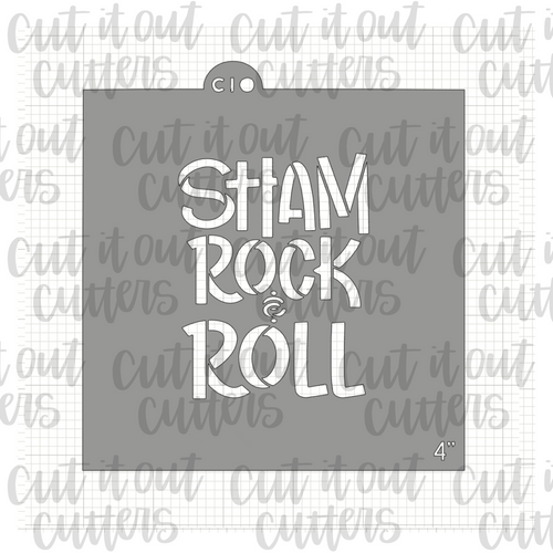 Sham Rock & Roll Cookie Stencil
