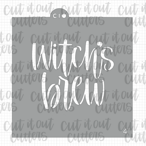 Witch's Brew Cookie Stencil