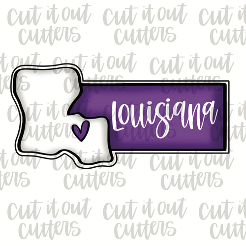 Louisiana Plaque Cookie Cutter