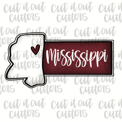 Mississippi Plaque Cookie Cutter