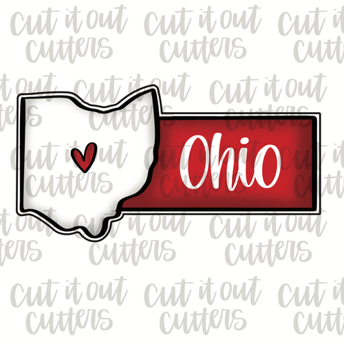 Ohio Plaque Cookie Cutter