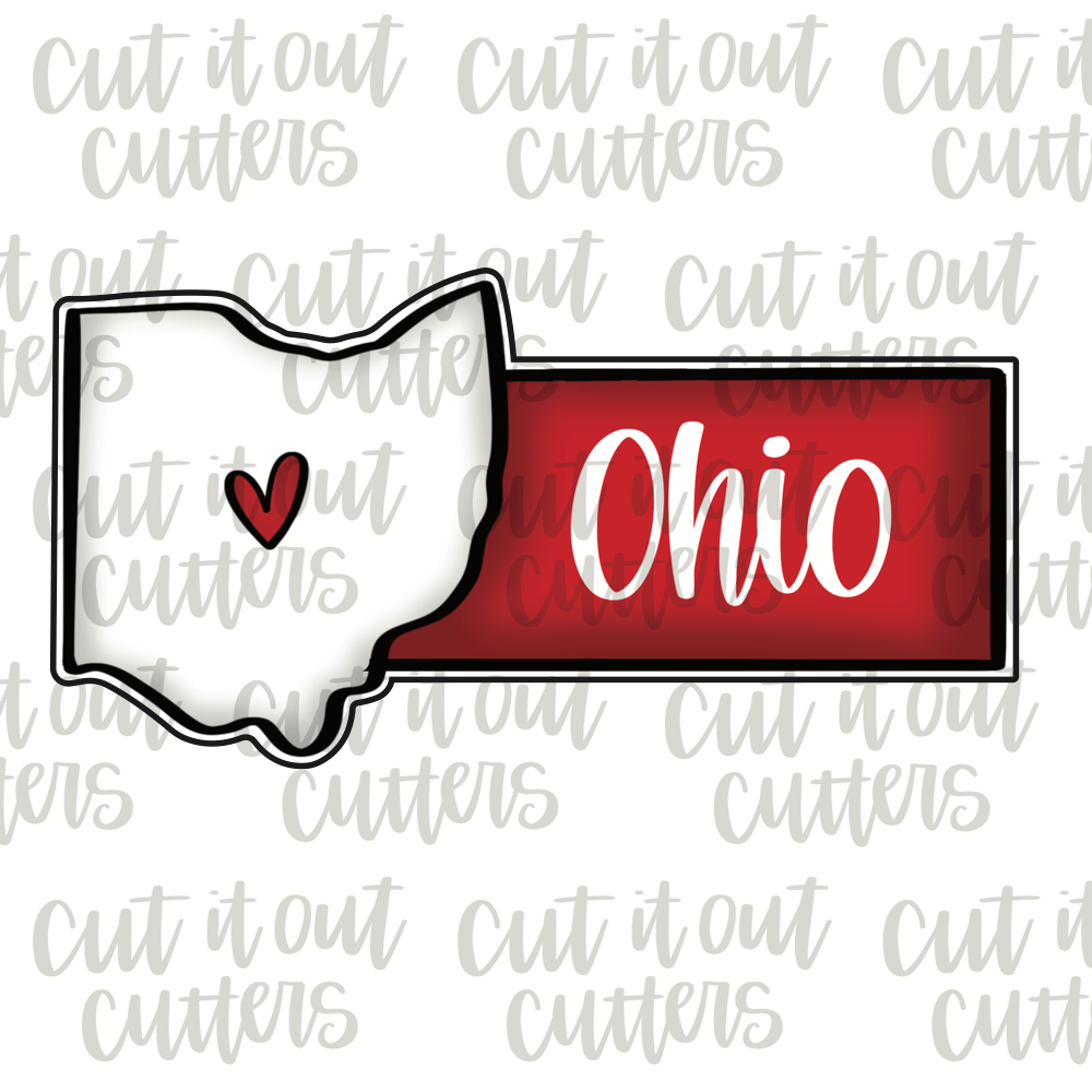 Ohio Plaque Cookie Cutter