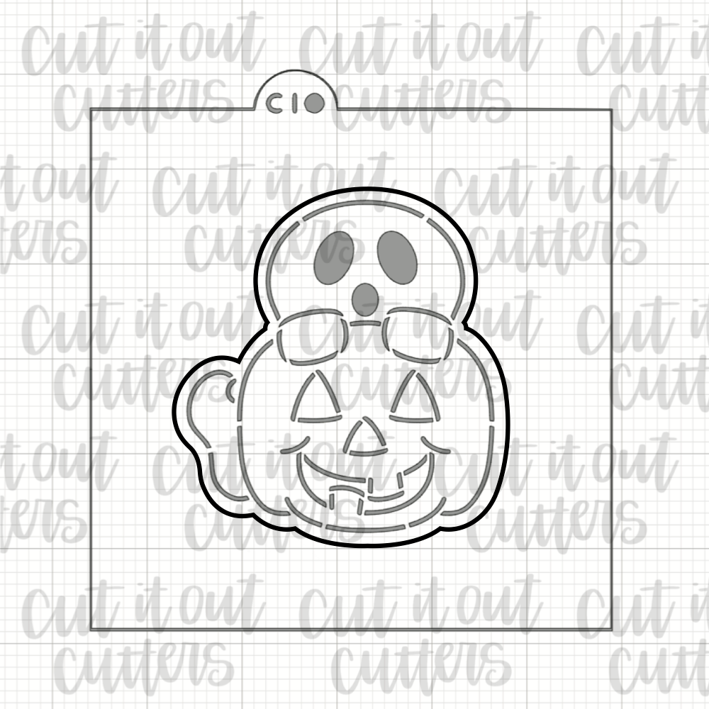 PYO Halloween Ghost & Pumpkin Cookie Stencil