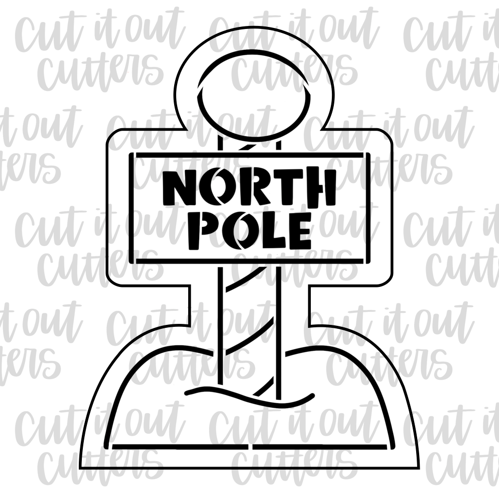 PYO North Pole Cookie Stencil & Cutter