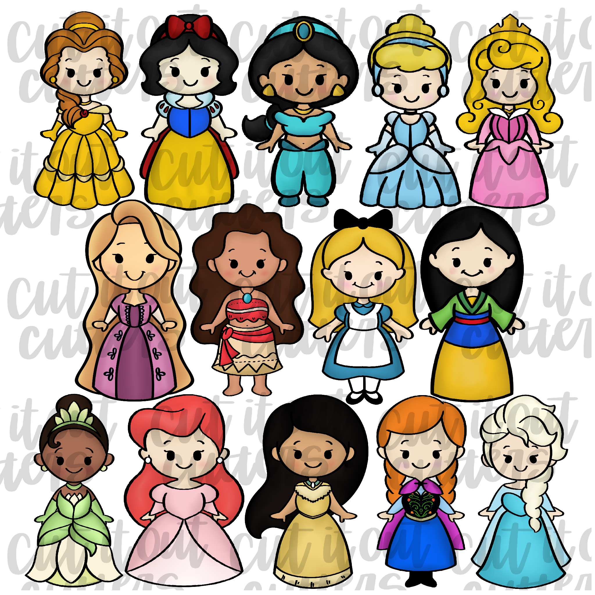 Amazon.com: INSPIRED BY BELLE BEAUTY AND THE BEAST THEME PRINCESS  DISNY PRINCESSES cookie cutter set 10755 display picture 1