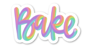 "Bake" Sticker - White Backing
