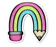 Pencil Rainbow Sticker