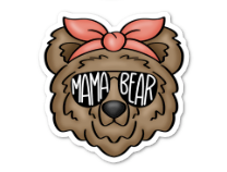 Mama Bear Head Sticker