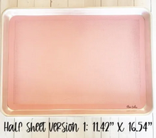 Load image into Gallery viewer, Chua&#39;s Pink Perforated Silicone Baking Mat - HALF SHEET