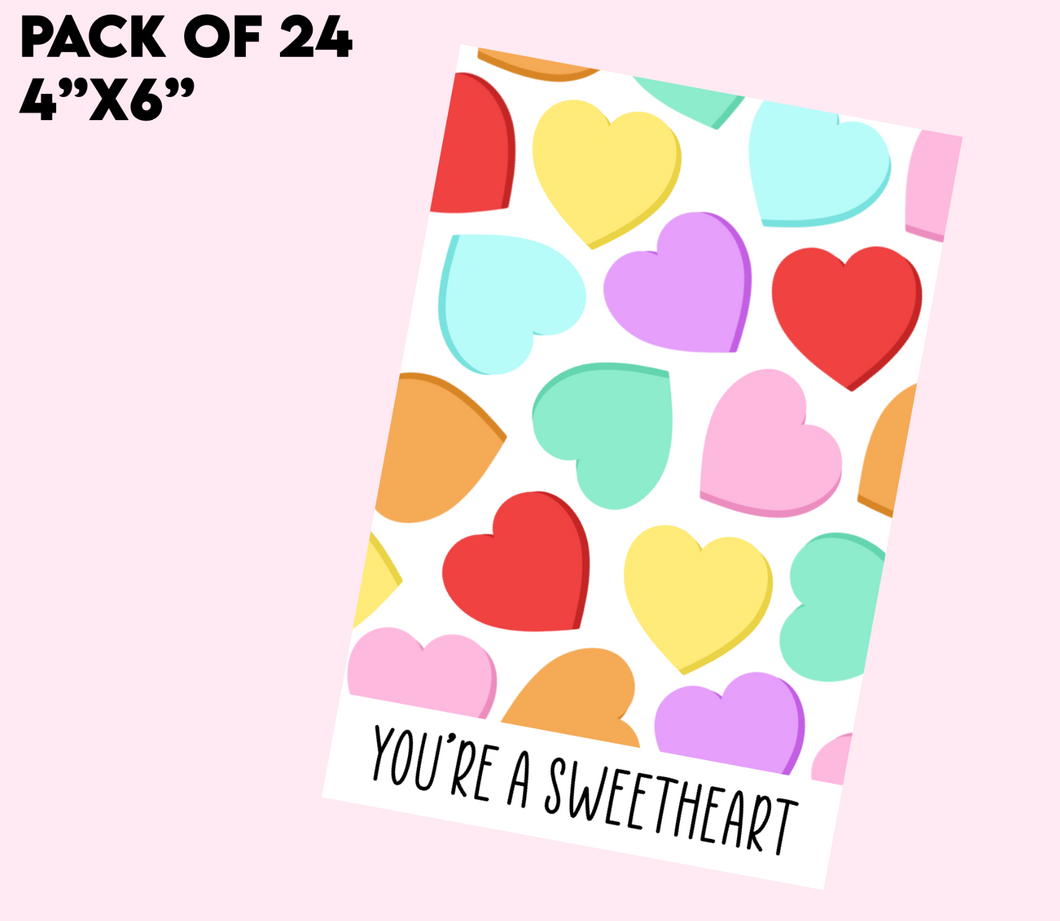 Colorful Hearts Cookie Cards