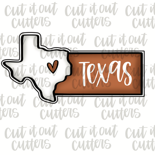 Texas Plaque Cookie Cutter