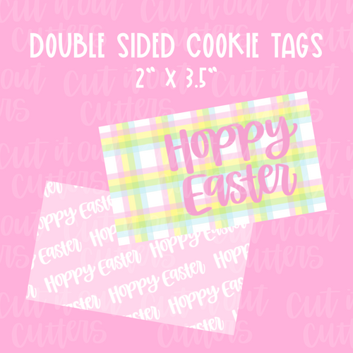 Plaid Hoppy Easter Cookie Tags