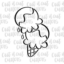 Load image into Gallery viewer, PYO Ice Cream Cookie Stencil &amp; Cutter