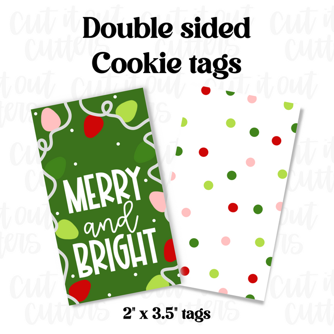 Merry & Bright Bulbs Cookie Tags