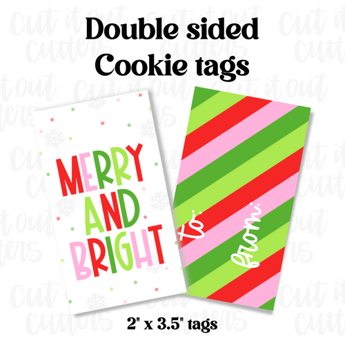 *PRESALE* Merry & Bright Snowflakes Cookie Tags
