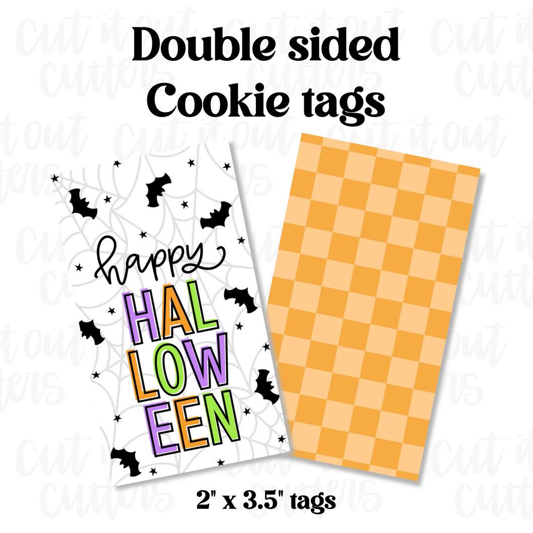 Batty Happy Halloween Cookie Tags
