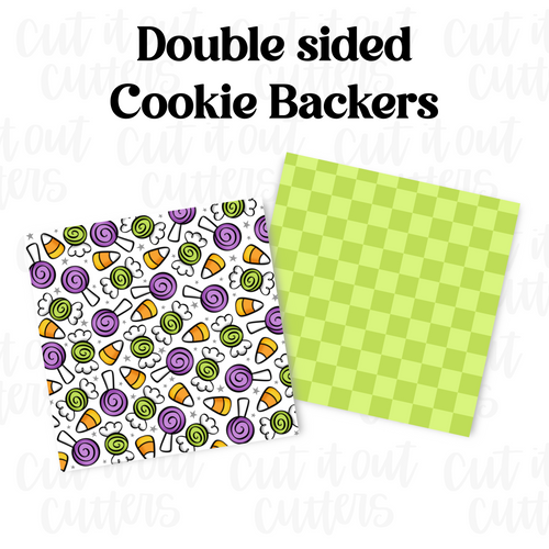 Candy & Green Check Cookie Backers