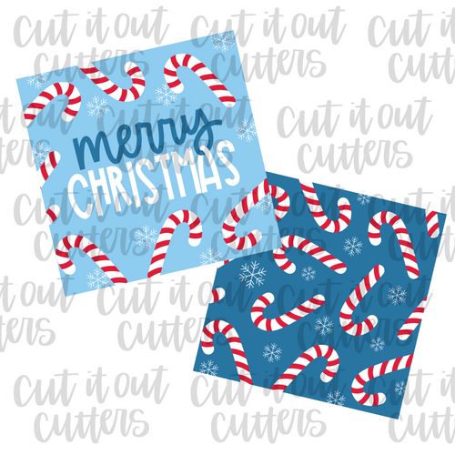 Blue Merry Christmas Cookie Tags