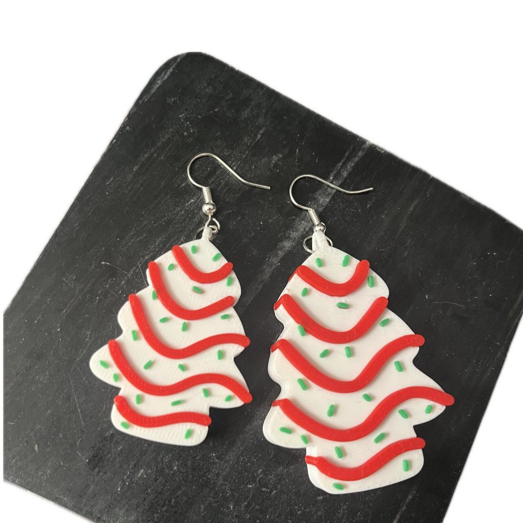Christmas Tree Cake Earrings