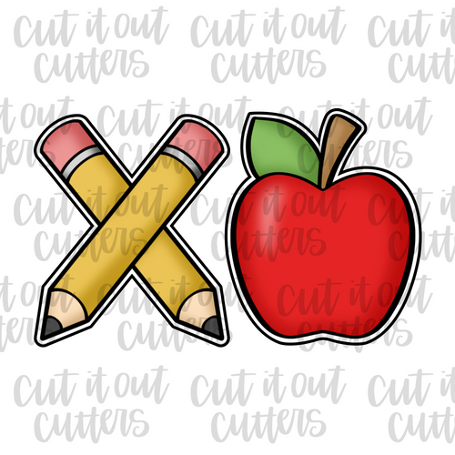 XO School Supplies Cookie Cutter Set