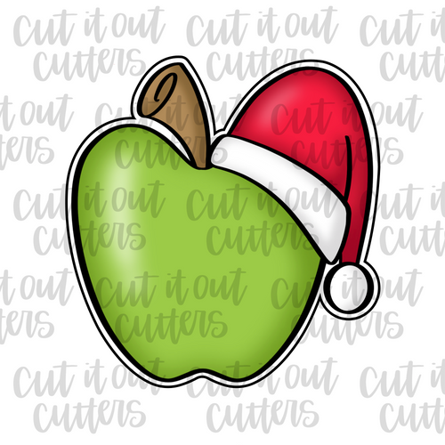 Apple with Santa Hat Cookie Cutter