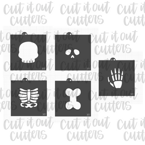 Bag of Bones Cookie Stencil Set